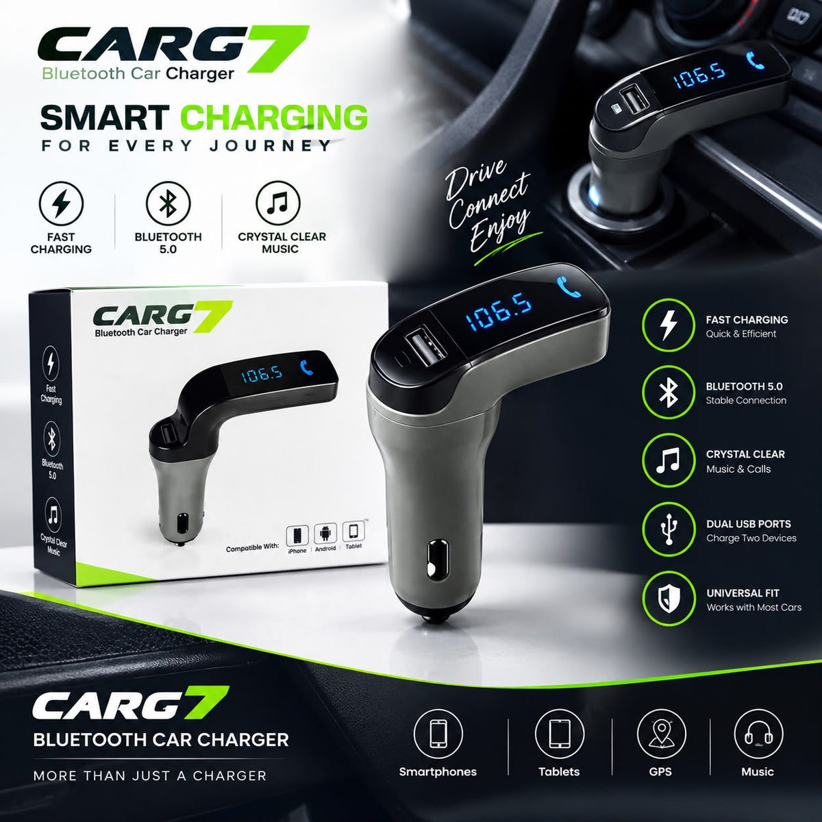 CARG7 Bluetooth Car Charger
