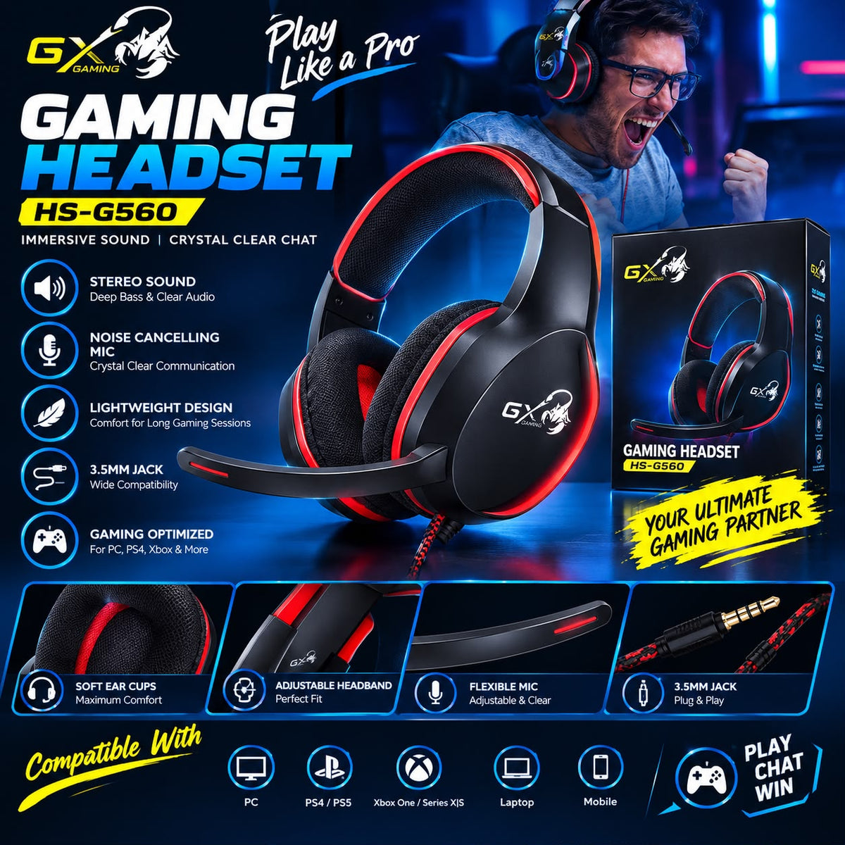 HS-G560 Gaming Headphone