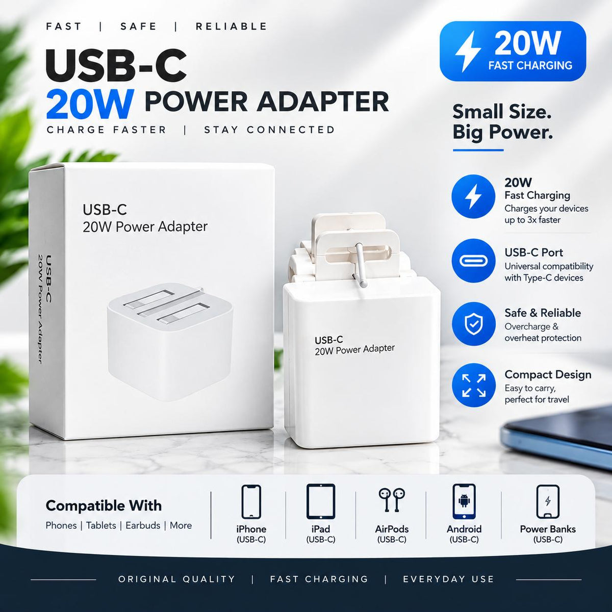 USB-C 20W POWER ADAPTER
