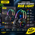 LOGIN AREA GAMING HEADSET RGB LIGHT